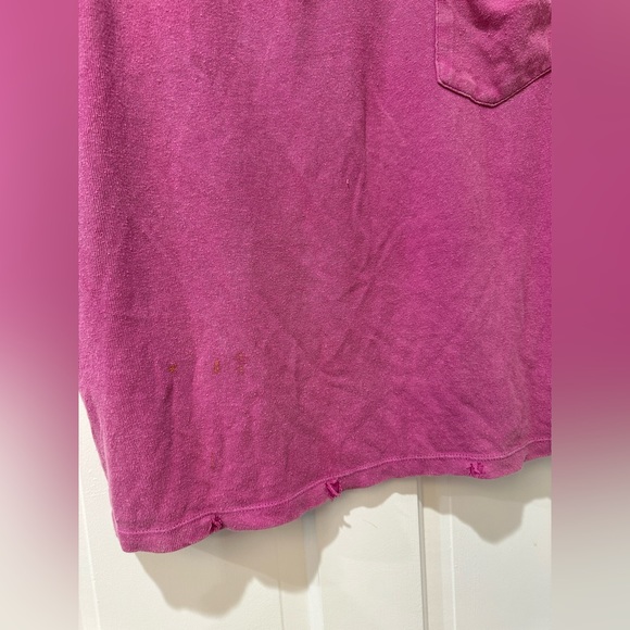 We the Free pink short sleeve distressed torn tee shirt top - Picture 6 of 10